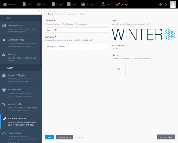 Wintercms